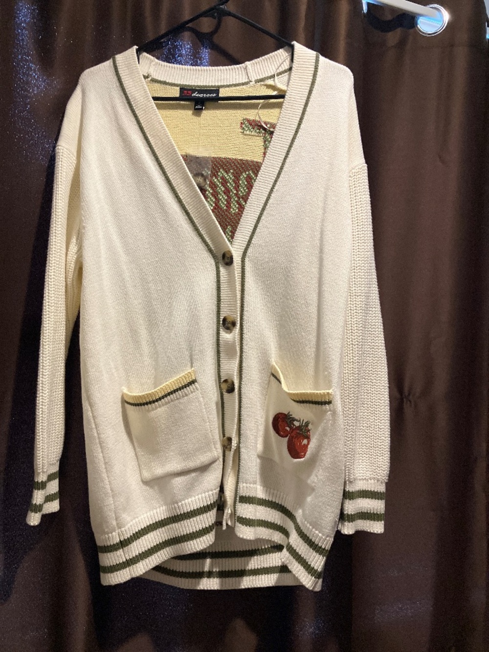 Long cardigan with Tomato theme